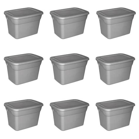 sterilite storage box tote 10 gal steel case of 9|10 gallon sterilite storage containers.